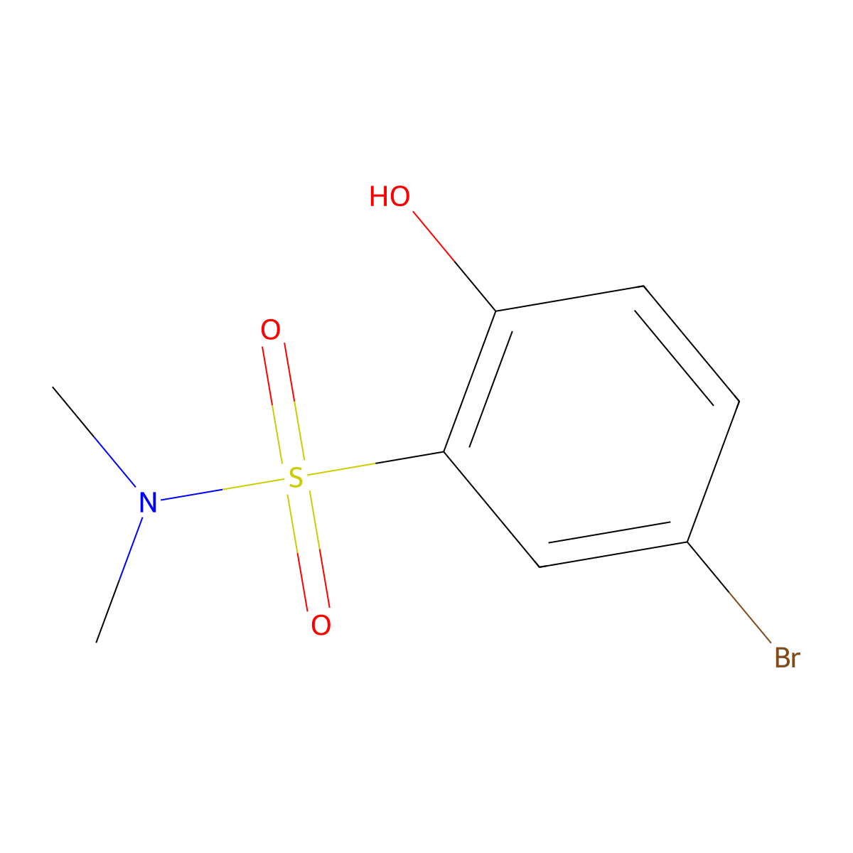 5-Bromo-2-hydroxy-n,n-dimethyl-benzenesulfonamide molecular structure, CAS 405281-53-0