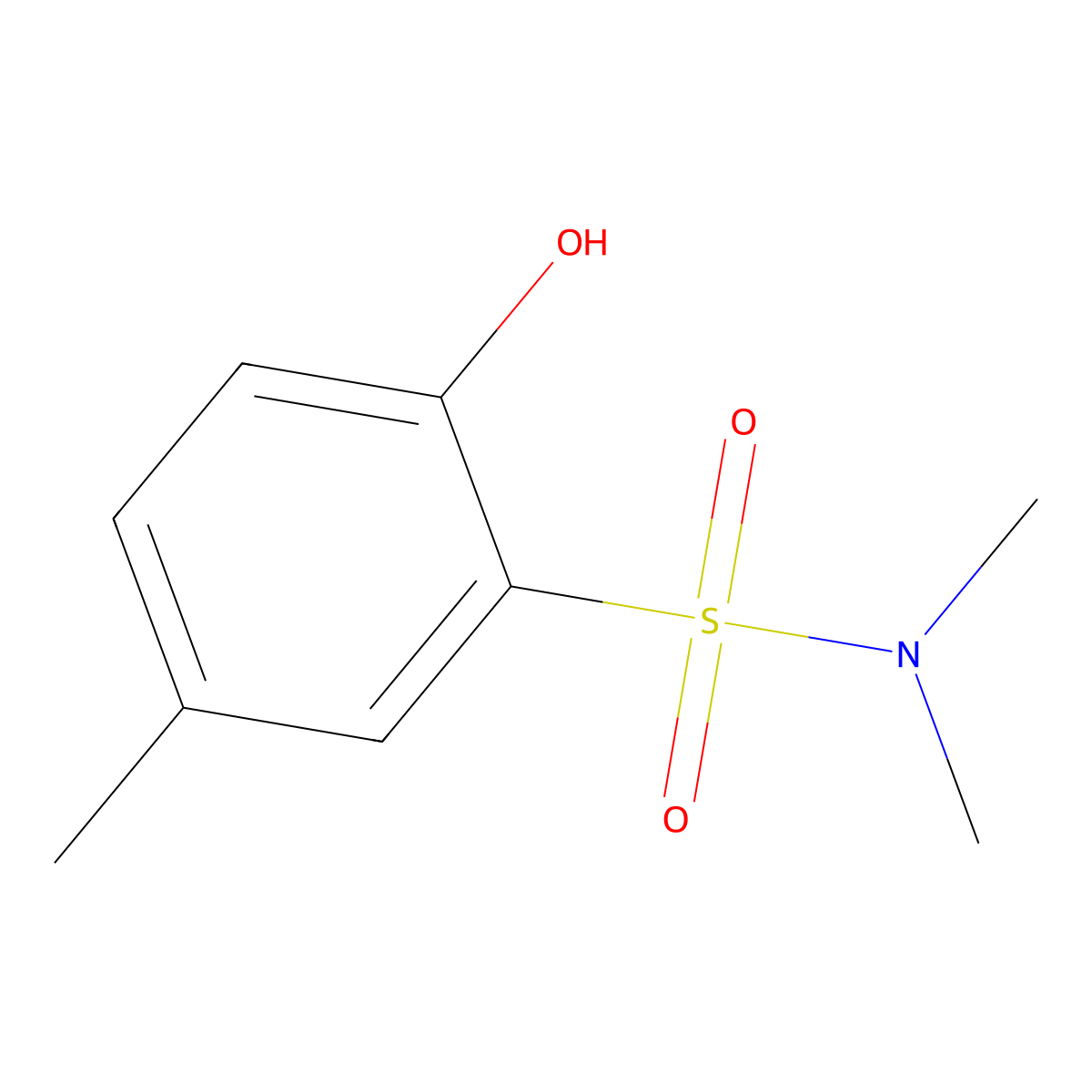 2-hydroxy-N,N,5-trimethylbenzene-1-sulfonamide molecular structure, CAS 405281-54-1