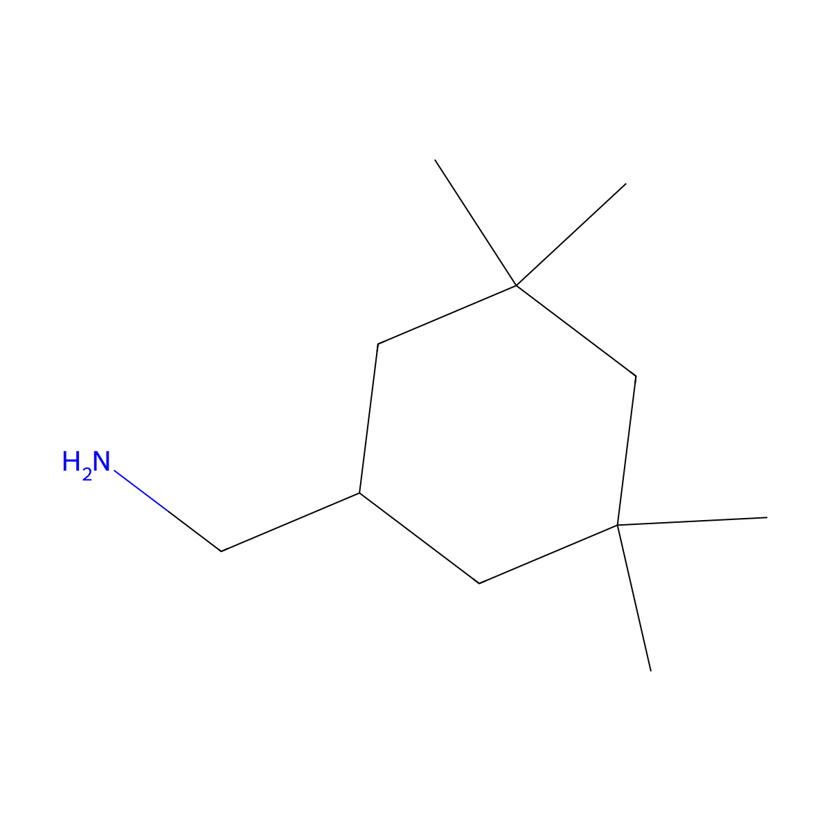 (3,3,5,5-Tetramethylcyclohexyl)methanamine molecular structure, CAS 405283-67-2