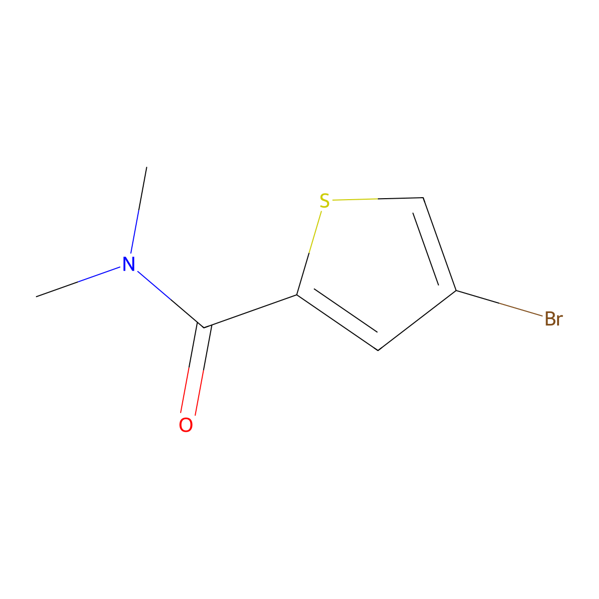 4-Bromo-N,N-dimethyl-2-thiophenecarboxamide molecular structure, CAS 405295-45-6