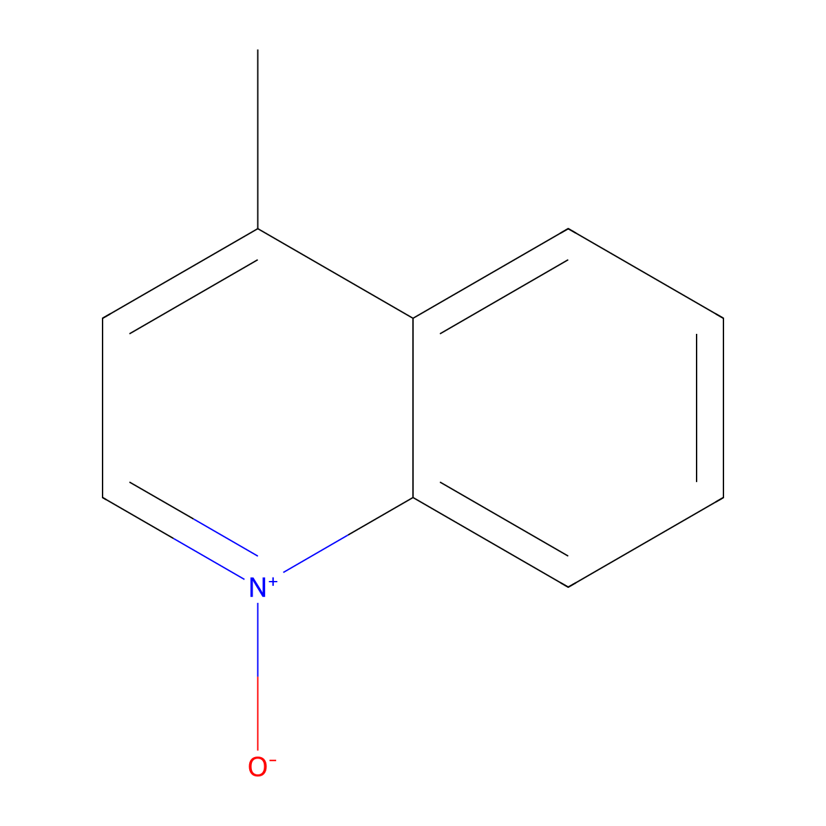 4-Methylquinolin-1-ium-1-olate molecular structure, CAS 4053-40-1