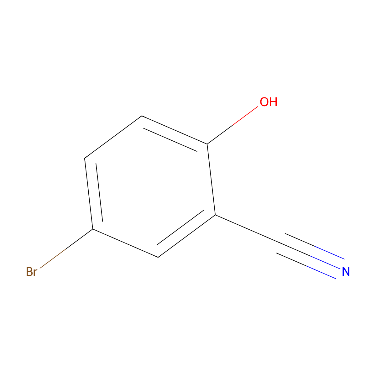 5-Bromo-2-hydroxybenzonitrile molecular structure, CAS 40530-18-5