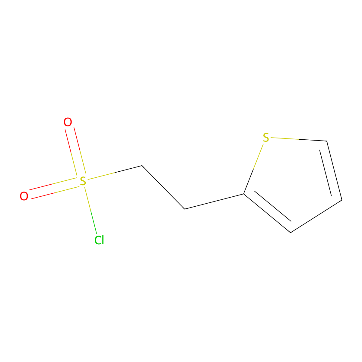 2-(Thiophen-2-yl)ethane-1-sulfonyl chloride molecular structure, CAS 405308-14-7