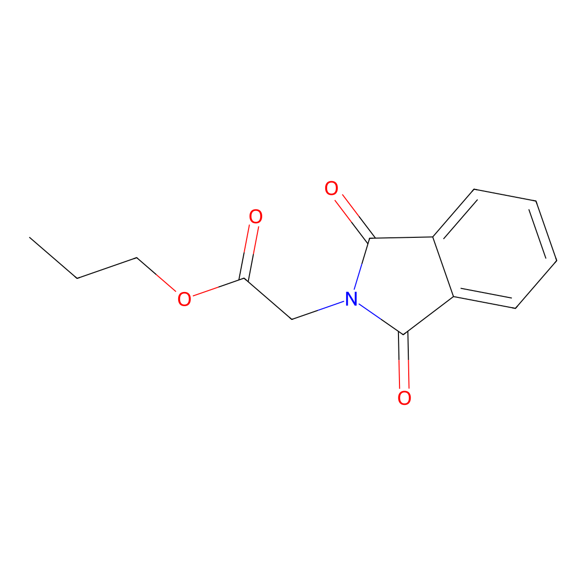 Propyl 2-(1,3-dioxoisoindolin-2-yl)acetate molecular structure, CAS 40531-88-2
