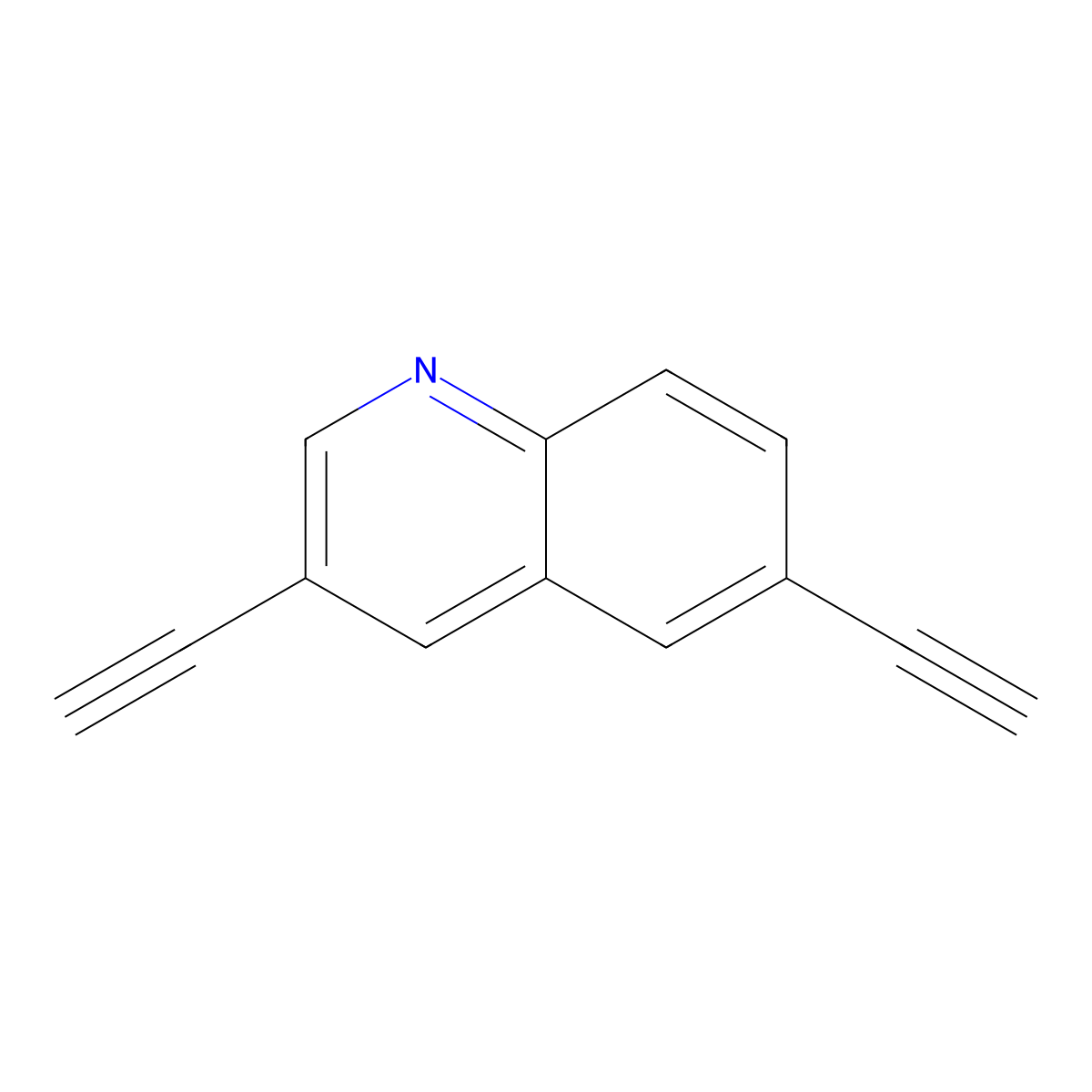 3,6-Diethynylquinoline molecular structure, CAS 405313-59-9