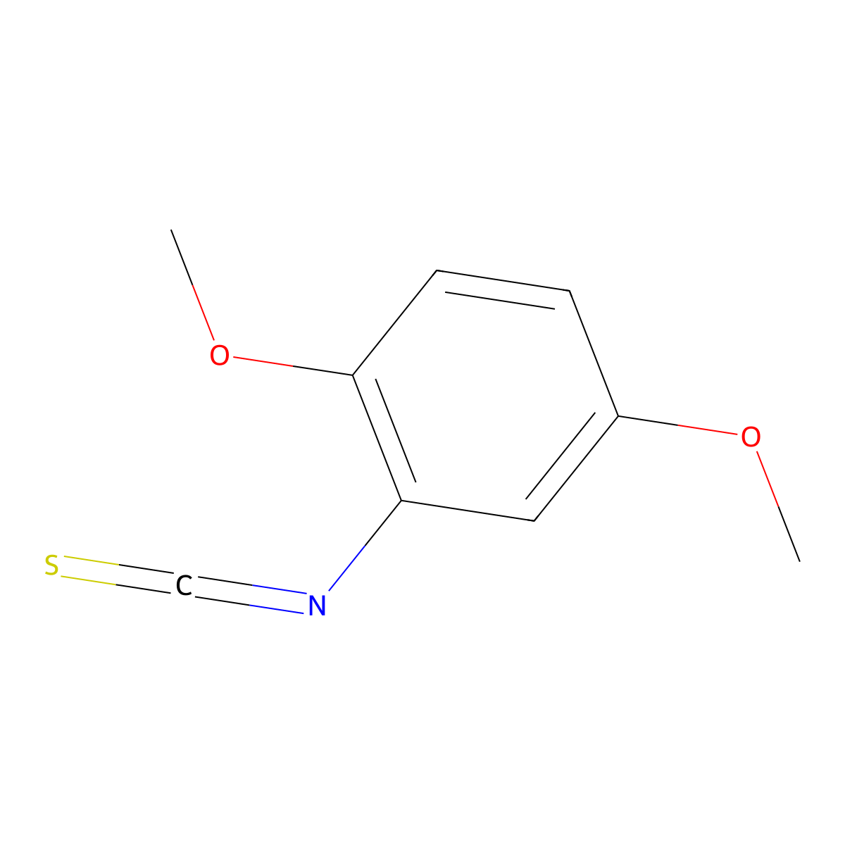 2,5-Dimethoxyphenyl isothiocyanate molecular structure, CAS 40532-06-7