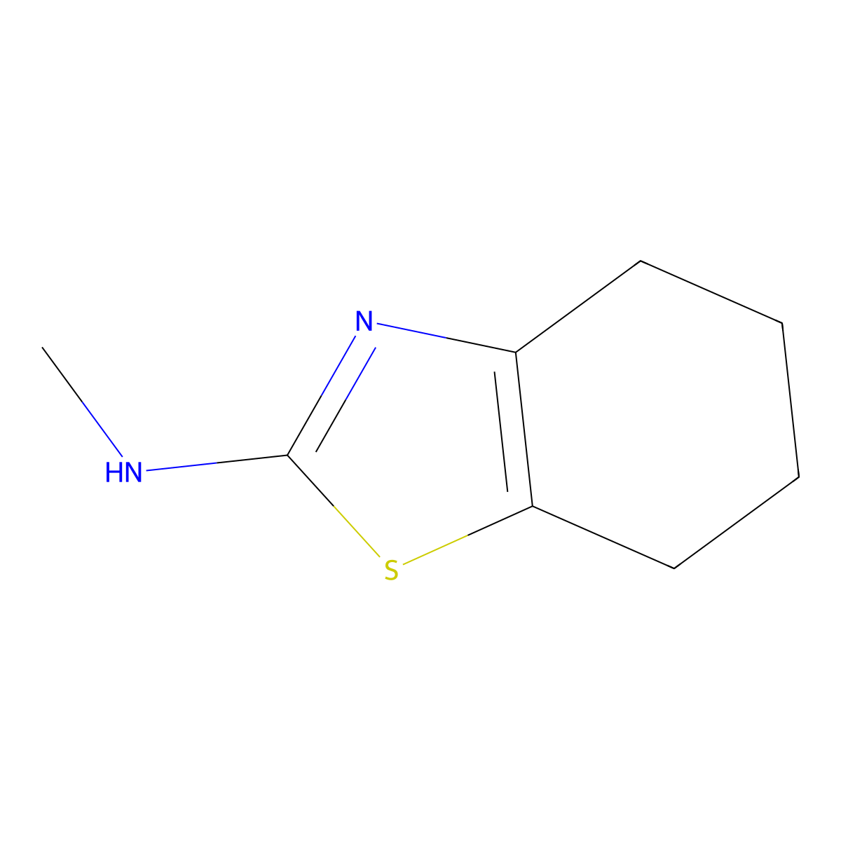 N-methyl-4,5,6,7-tetrahydro-1,3-benzothiazol-2-amine molecular structure, CAS 40534-18-7