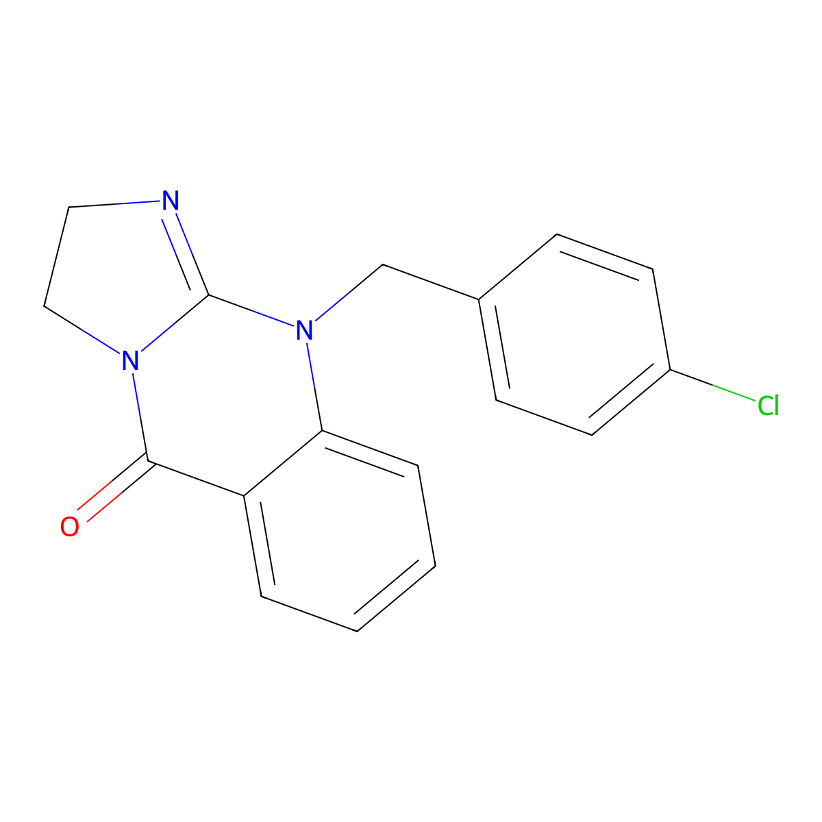 10-[(4-Chlorophenyl)methyl]-2,3-dihydroimidazo[2,1-b]quinazolin-5-one molecular structure, CAS 40534-69-8