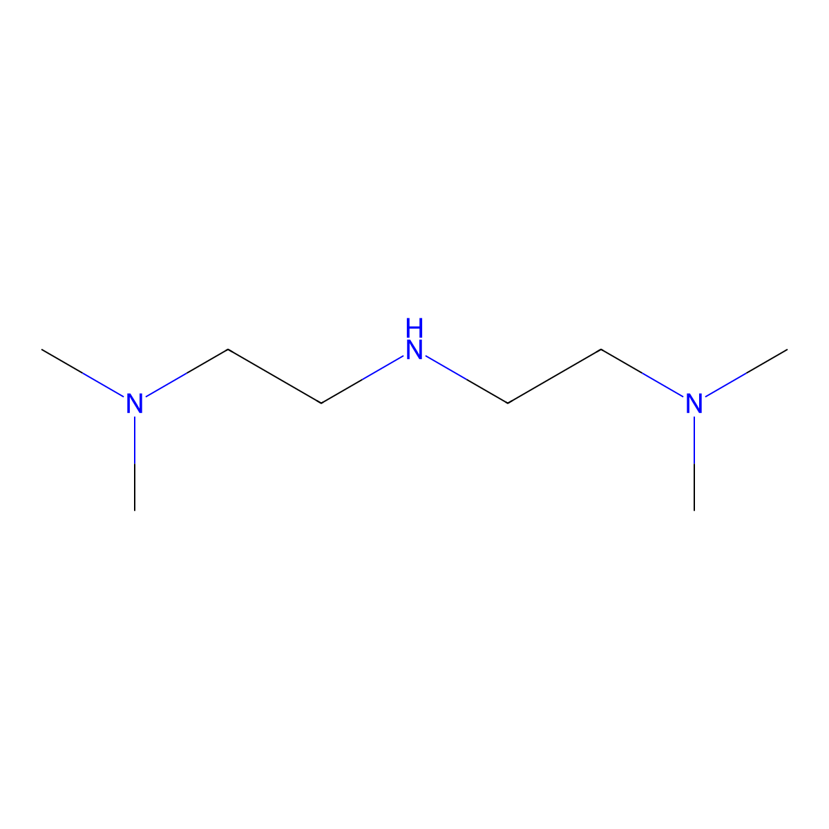 1,1,7,7-Tetramethyldiethylenetriamine molecular structure, CAS 40538-81-6