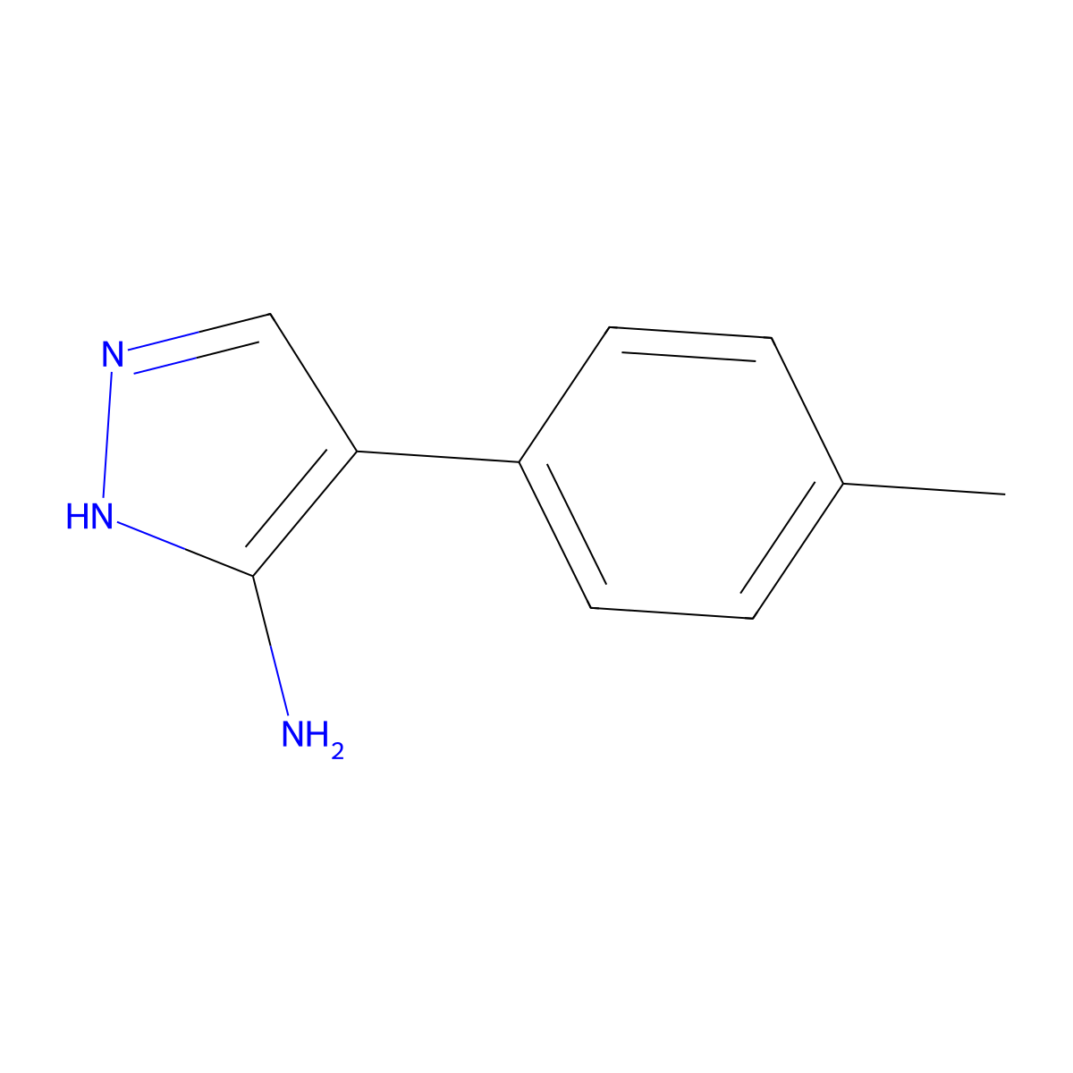 4-P-Tolyl-1H-Pyrazol-3-Amine molecular structure, CAS 40545-63-9