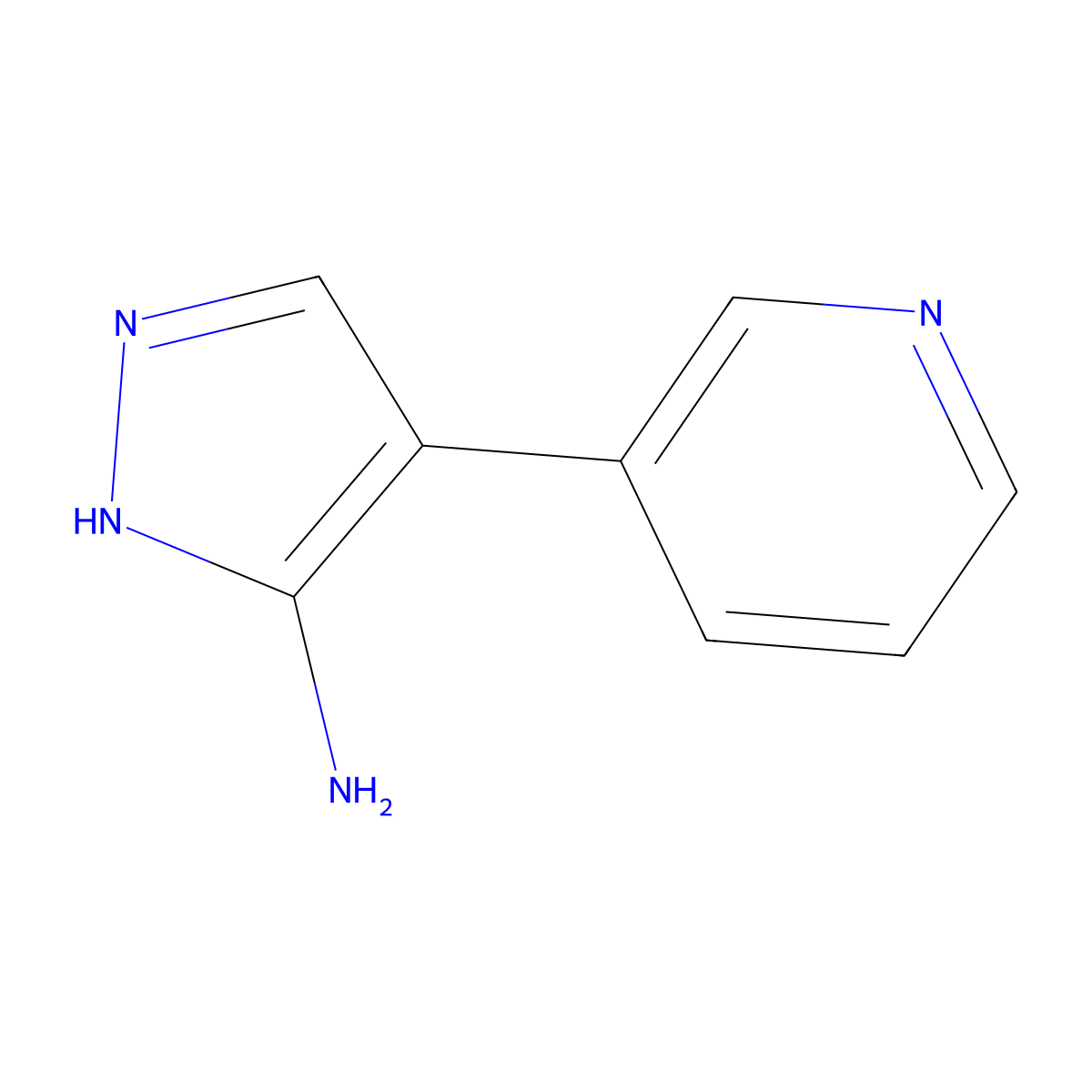 4-(Pyridin-3-yl)-1H-pyrazol-5-amine molecular structure, CAS 40545-68-4