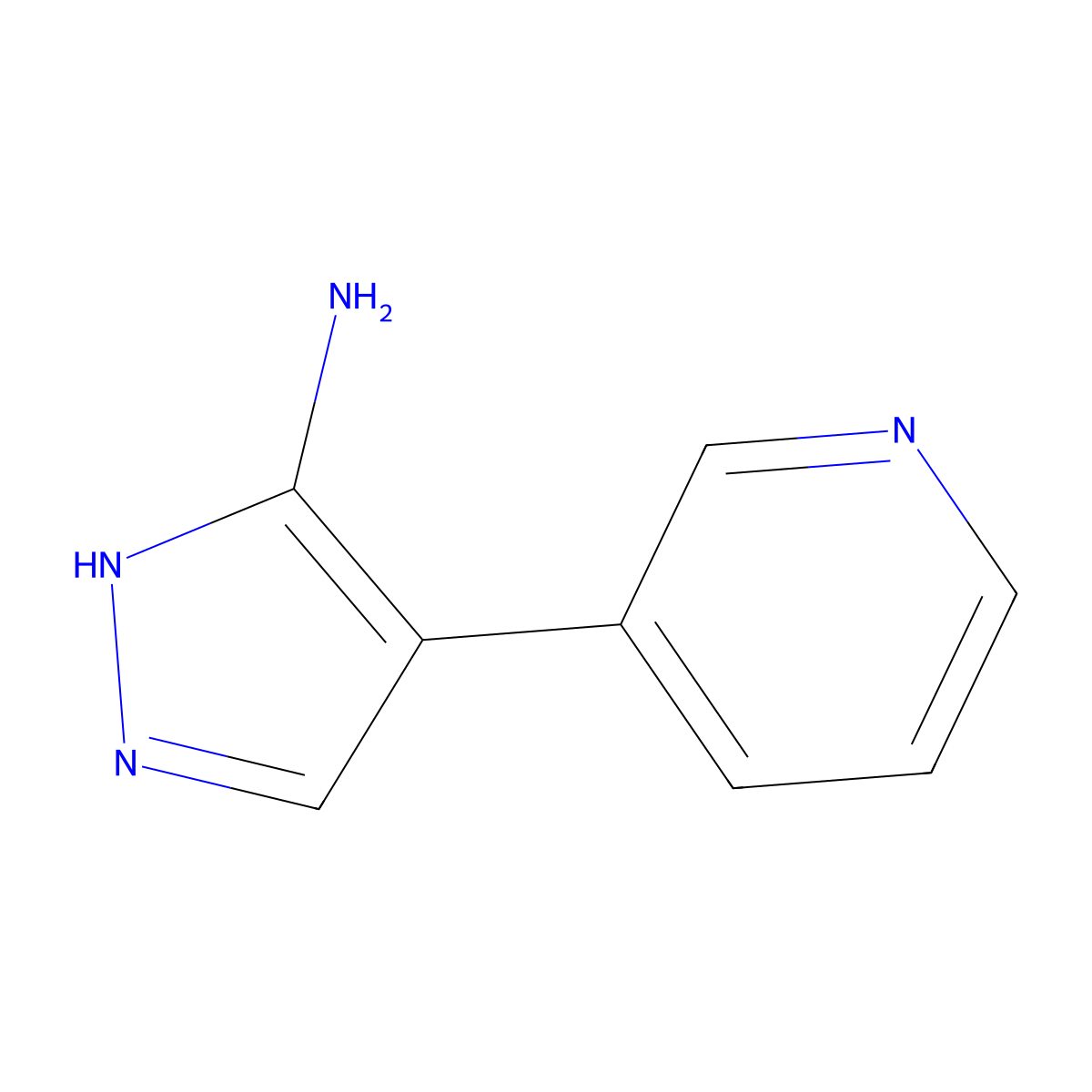4-(Pyridin-3-yl)-1H-pyrazol-5-amine molecular structure, CAS 40545-68-4