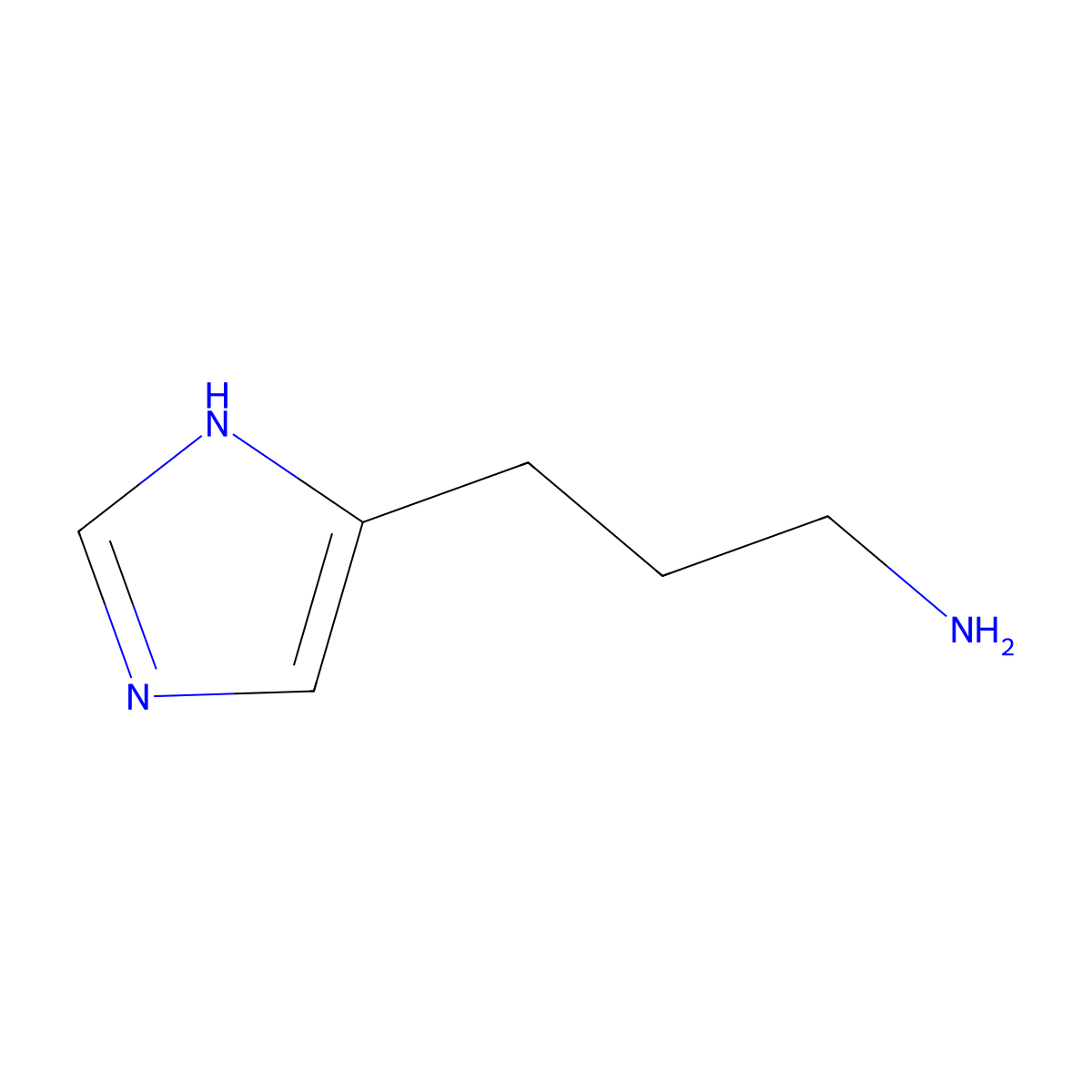 1H-Imidazole-5-propanamine molecular structure, CAS 40546-33-6