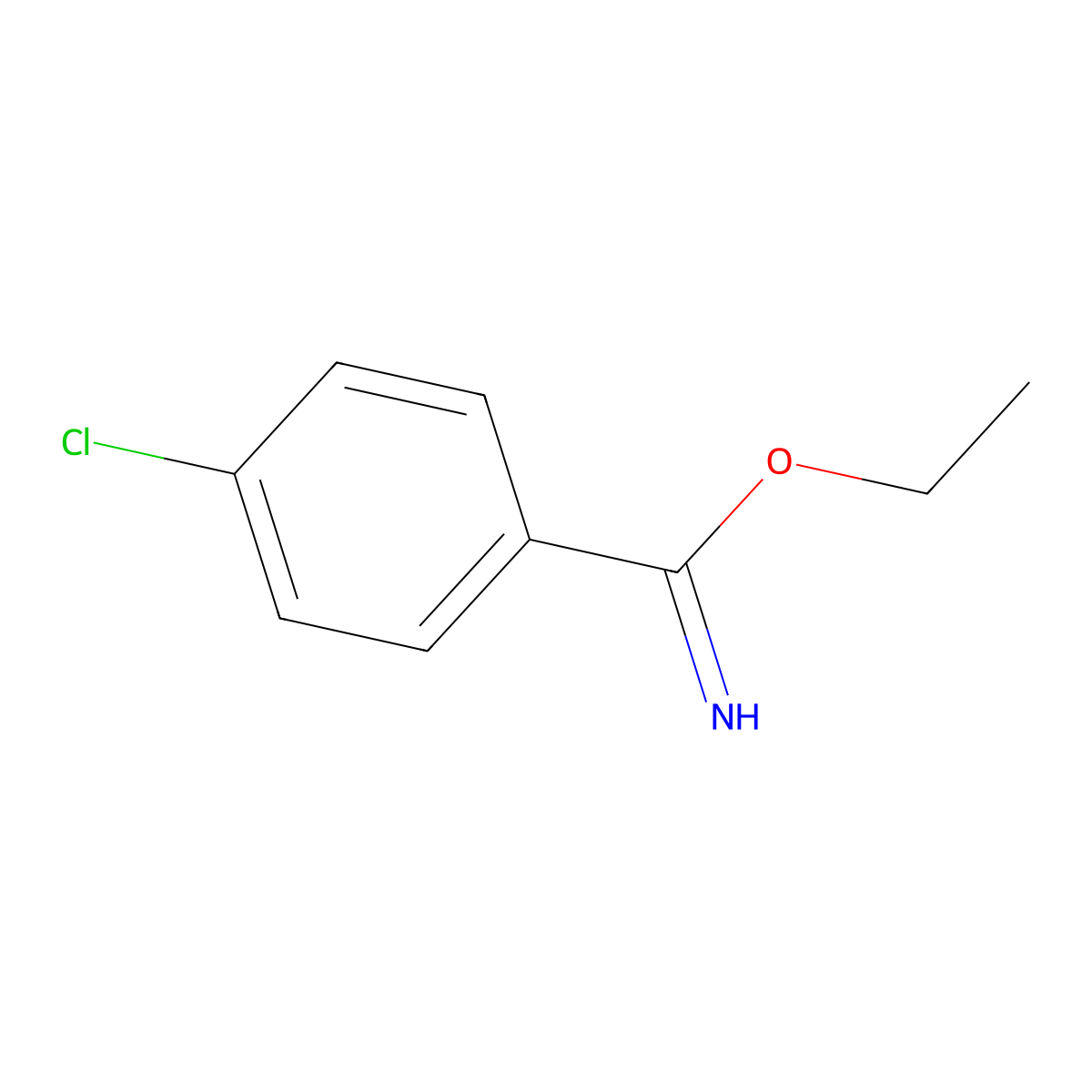 Ethyl 4-chlorobenzimidate molecular structure, CAS 40546-41-6