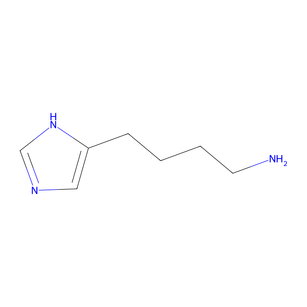 4-(1H-imidazol-4-yl)butanamine molecular structure, CAS 40546-47-2