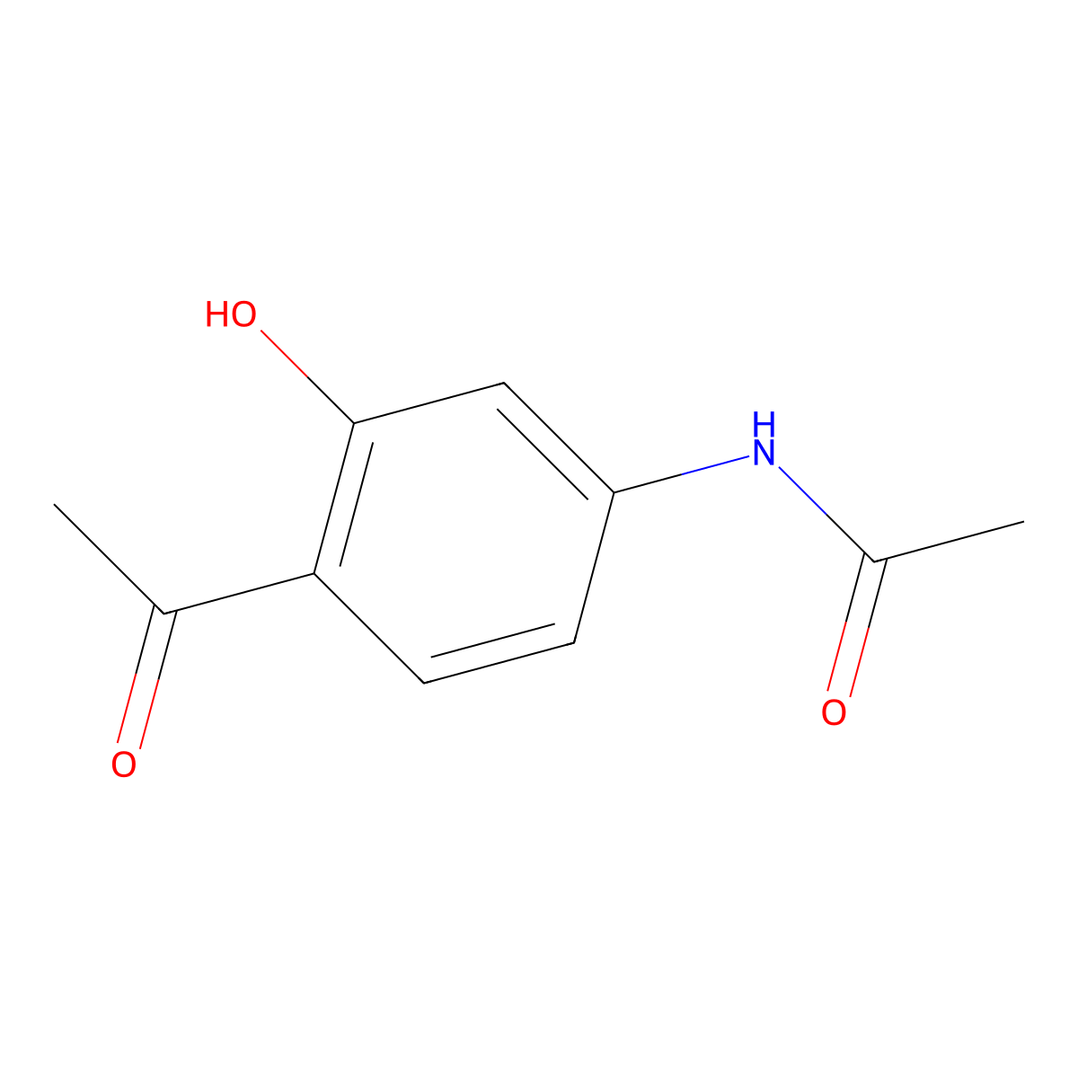 N-(4-acetyl-3-hydroxyphenyl)acetamide molecular structure, CAS 40547-58-8