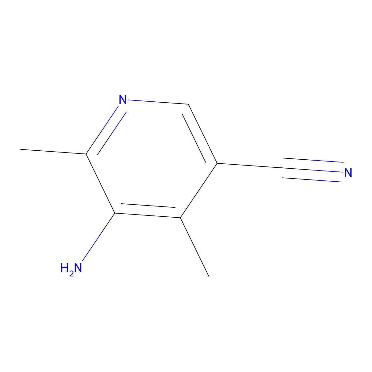 5-Amino-4,6-dimethyl-nicotinonitrile molecular structure, CAS 40548-90-1