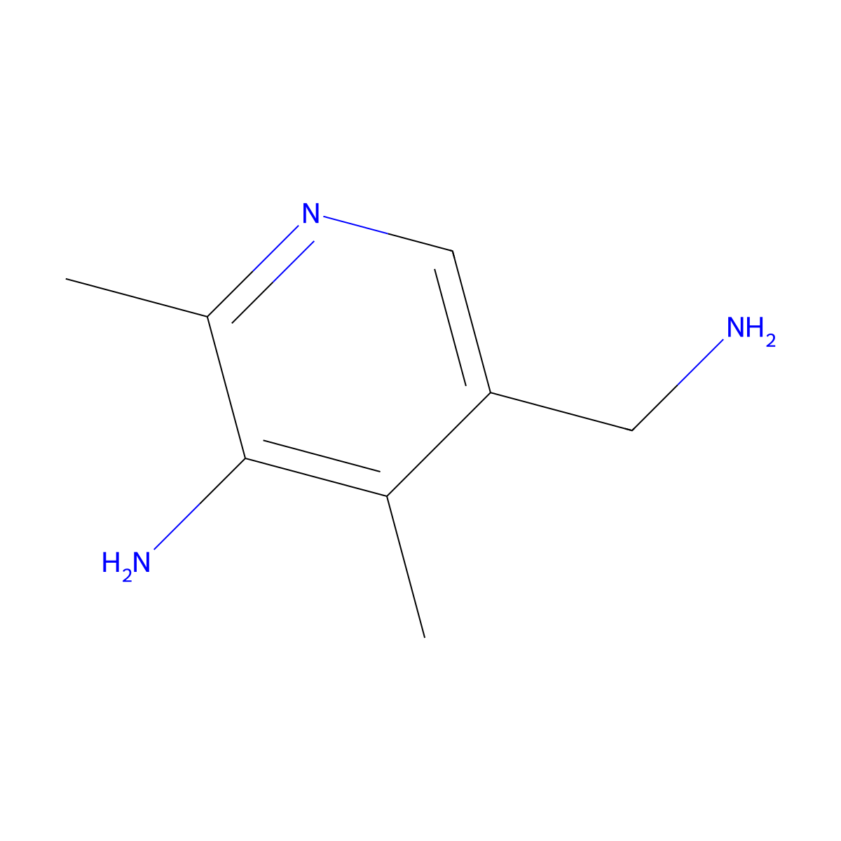 5-Amino-4,6-dimethyl-3-pyridinemethanamine molecular structure, CAS 40548-91-2