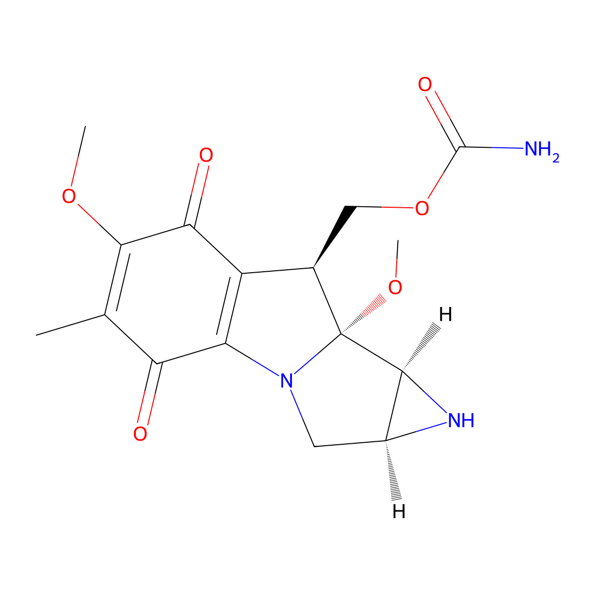 Mitomycin A molecular structure, CAS 4055-39-4