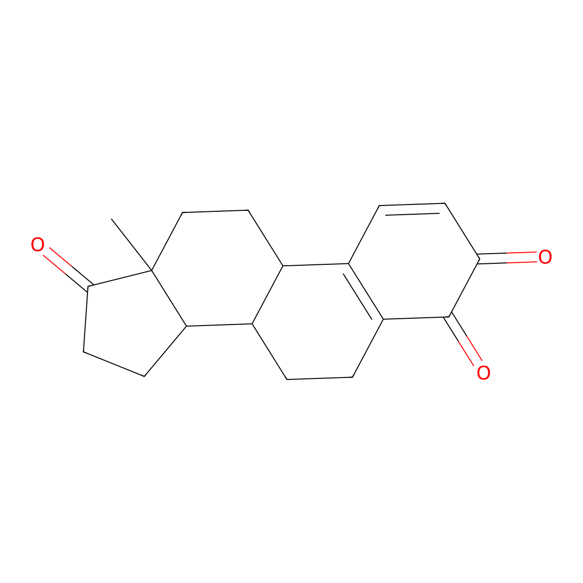 Estra-1,5(10)-diene-3,4,17-trione molecular structure, CAS 40551-34-6