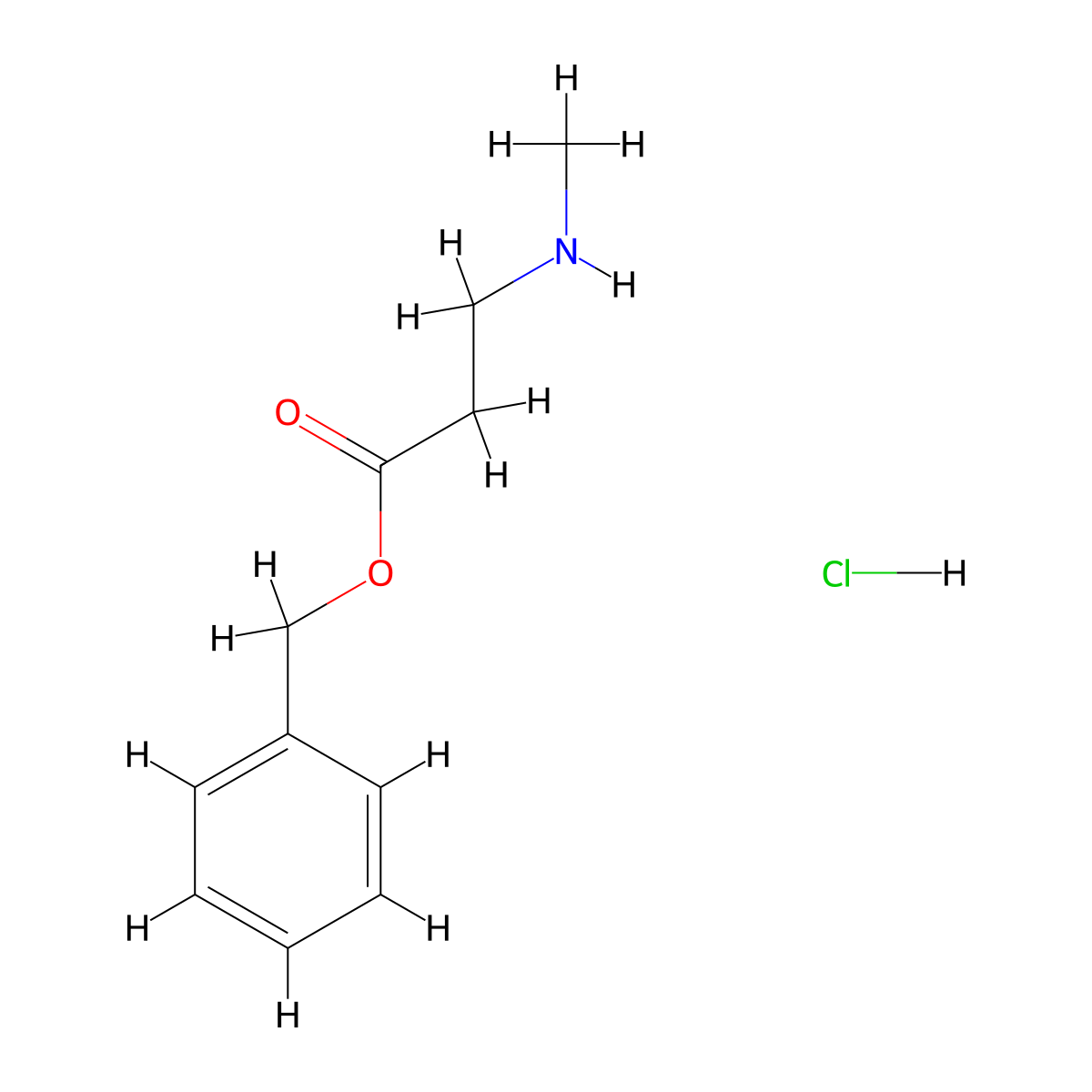 Benzyl 3-(methylamino)propanoate hydrochloride molecular structure, CAS 405513-06-6
