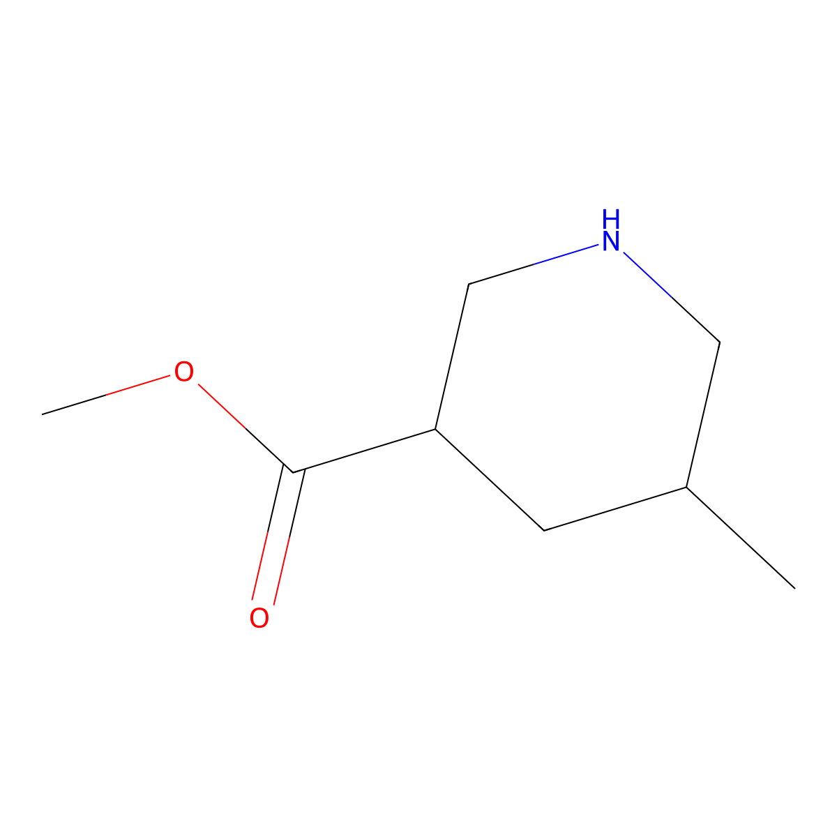 (3R,5S)-Methyl 5-methylpiperidine-3-carboxylate molecular structure, CAS 405513-11-3