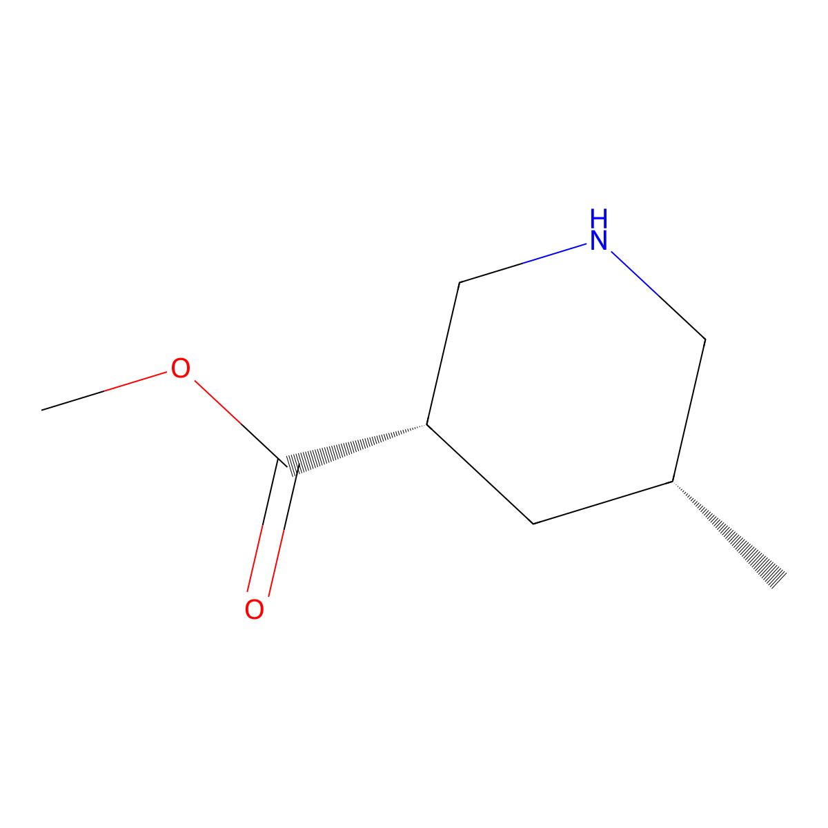 (3S,5R)-Methyl 5-methylpiperidine-3-carboxylate molecular structure, CAS 405513-12-4