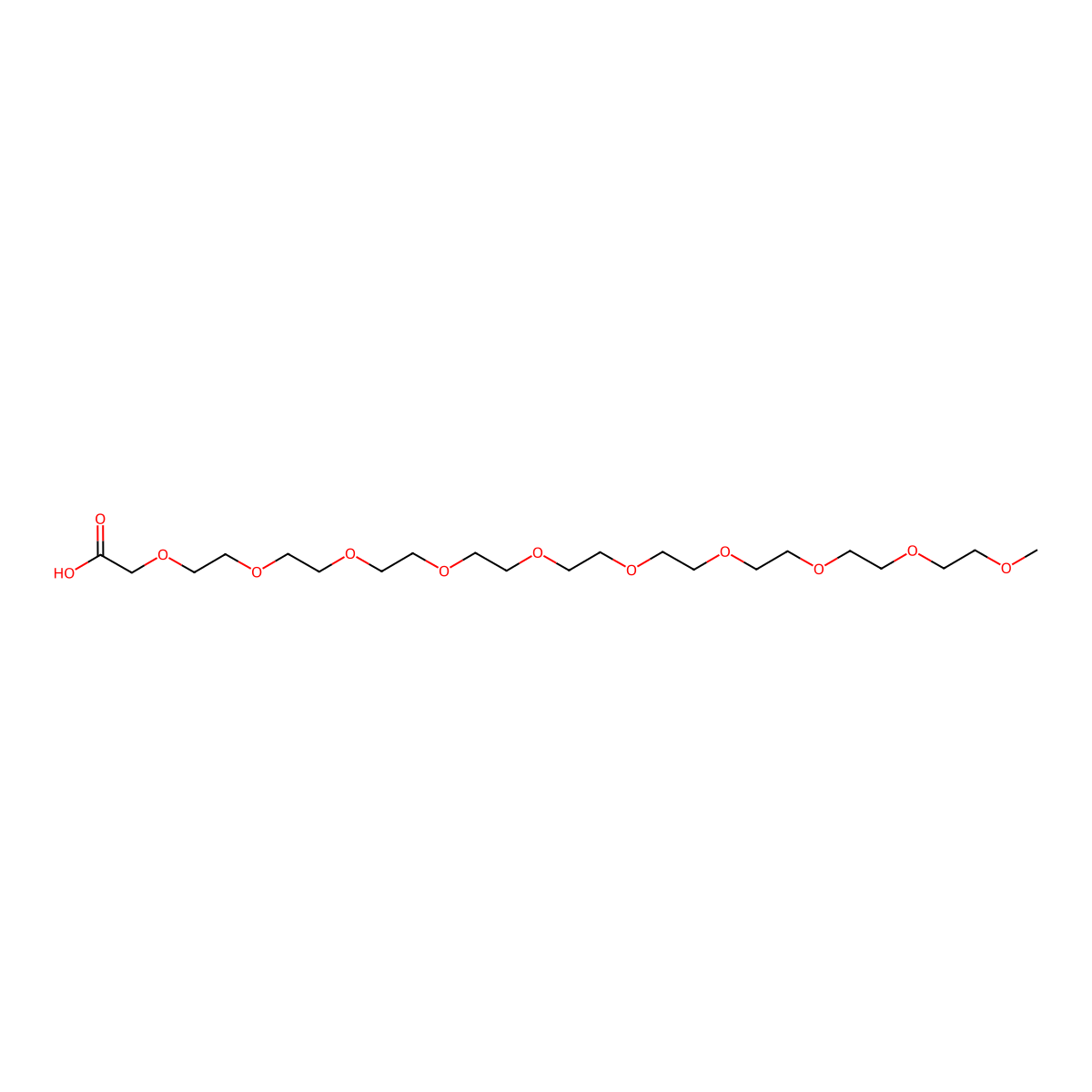 3,6,9,12,15,18,21,24,27,30-Decaoxahentriacontanoic acid molecular structure, CAS 405518-55-0