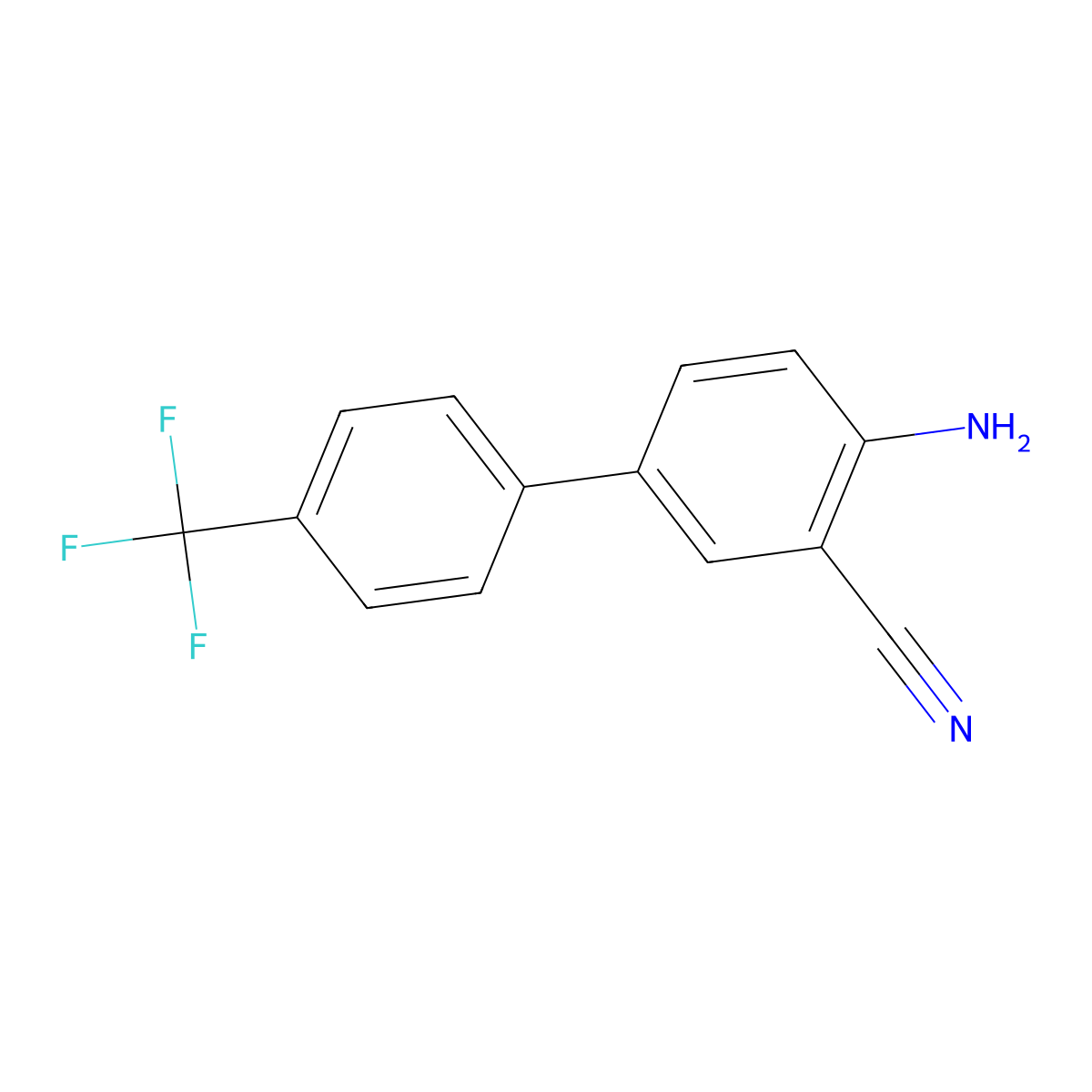 4-Amino-4'-(trifluoromethyl)-[1,1'-biphenyl]-3-carbonitrile molecular structure, CAS 405520-49-2