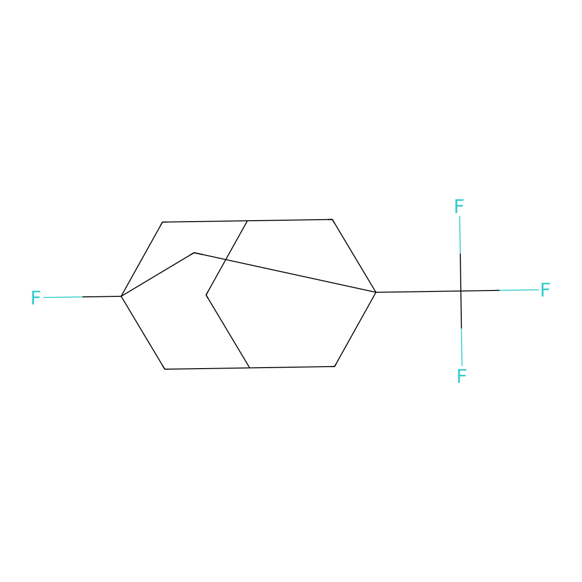 1-Fluoro-3-(trifluoromethyl)adamantane molecular structure, CAS 40556-45-4