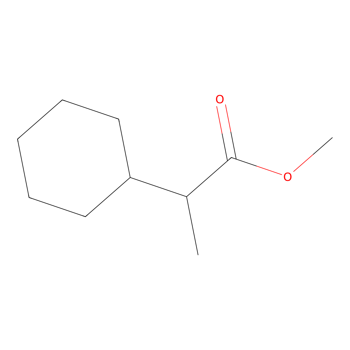 Methyl 2-cyclohexylpropanoate molecular structure, CAS 40556-79-4