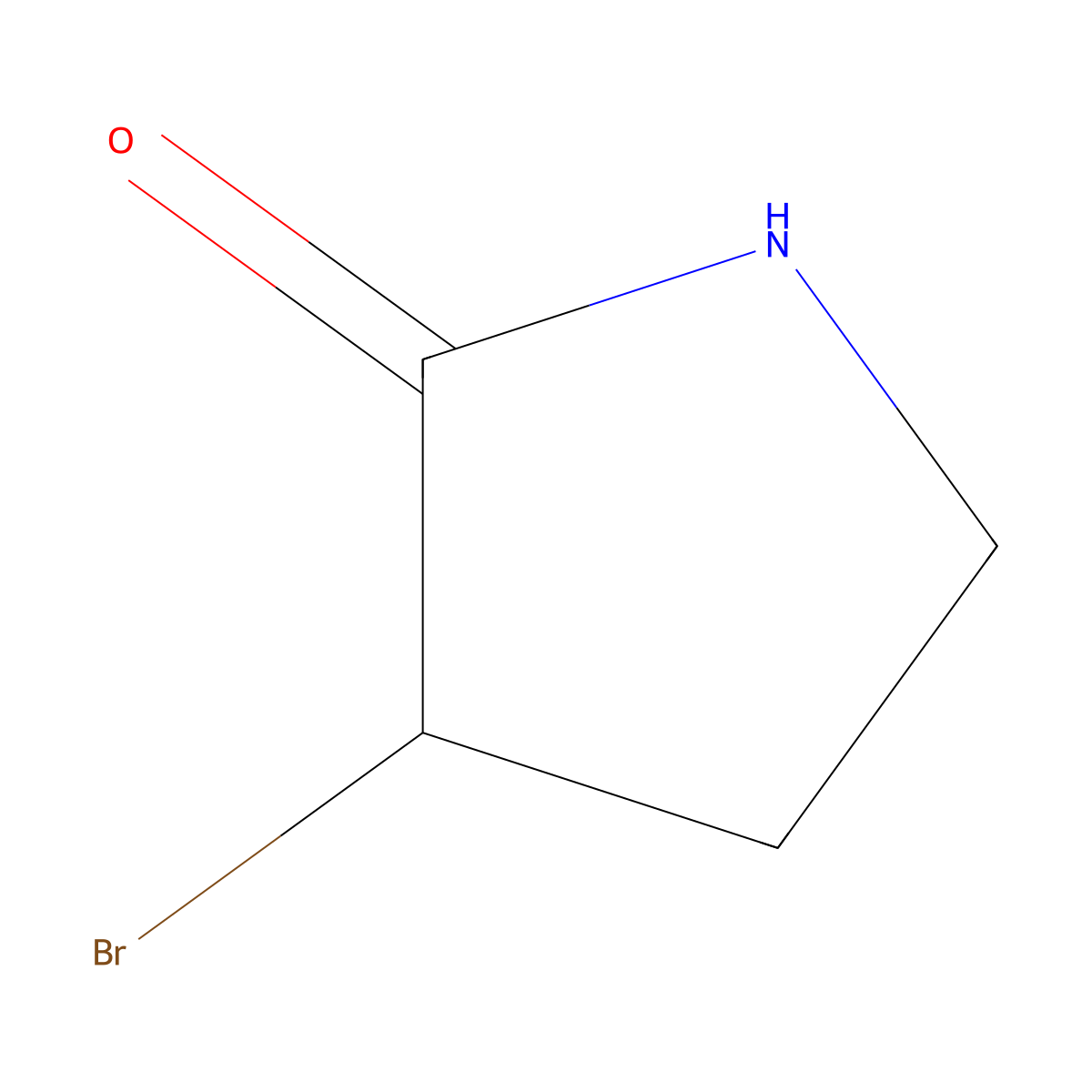 3-Bromopyrrolidin-2-one molecular structure, CAS 40557-20-8