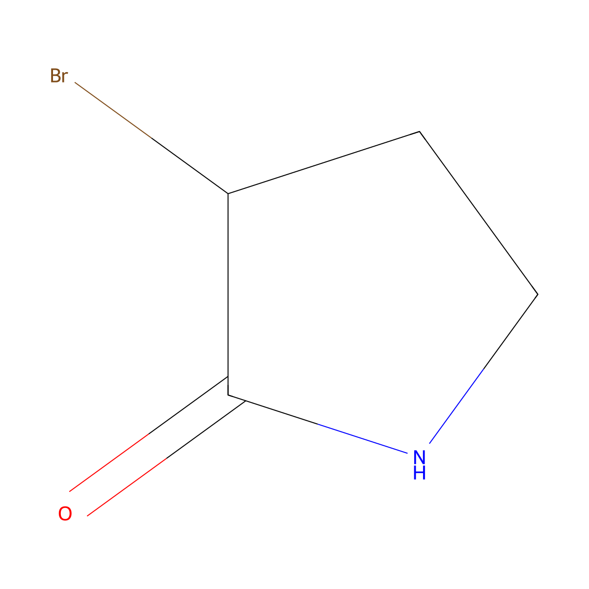 3-Bromopyrrolidin-2-one molecular structure, CAS 40557-20-8