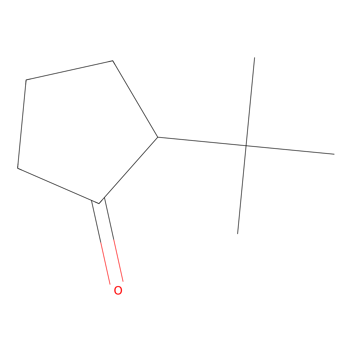 2-Tert-butylcyclopentan-1-one molecular structure, CAS 40557-24-2
