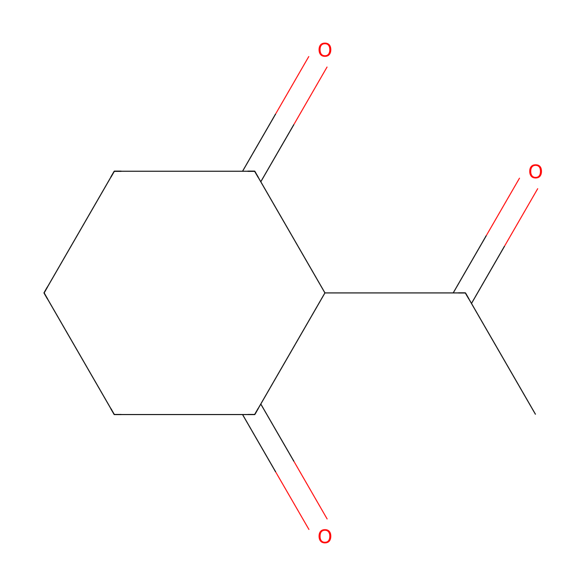 2-Acetyl-1,3-cyclohexanedione molecular structure, CAS 4056-73-9