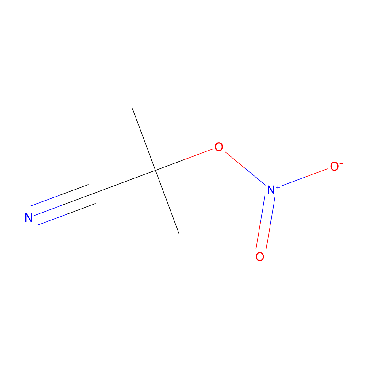 2-Cyanopropan-2-yl nitrate molecular structure, CAS 40561-27-1