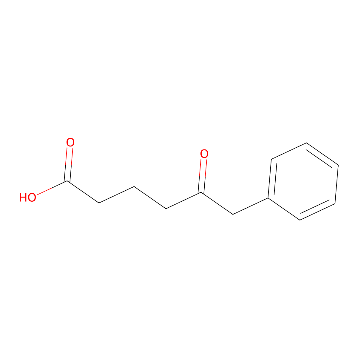 5-Oxo-6-phenylhexanoic acid molecular structure, CAS 40564-60-1