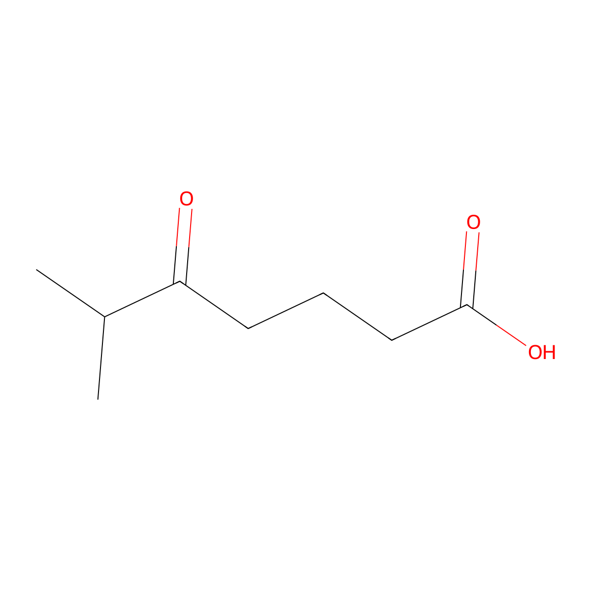 6-Methyl-5-oxoheptanoic acid molecular structure, CAS 40564-61-2