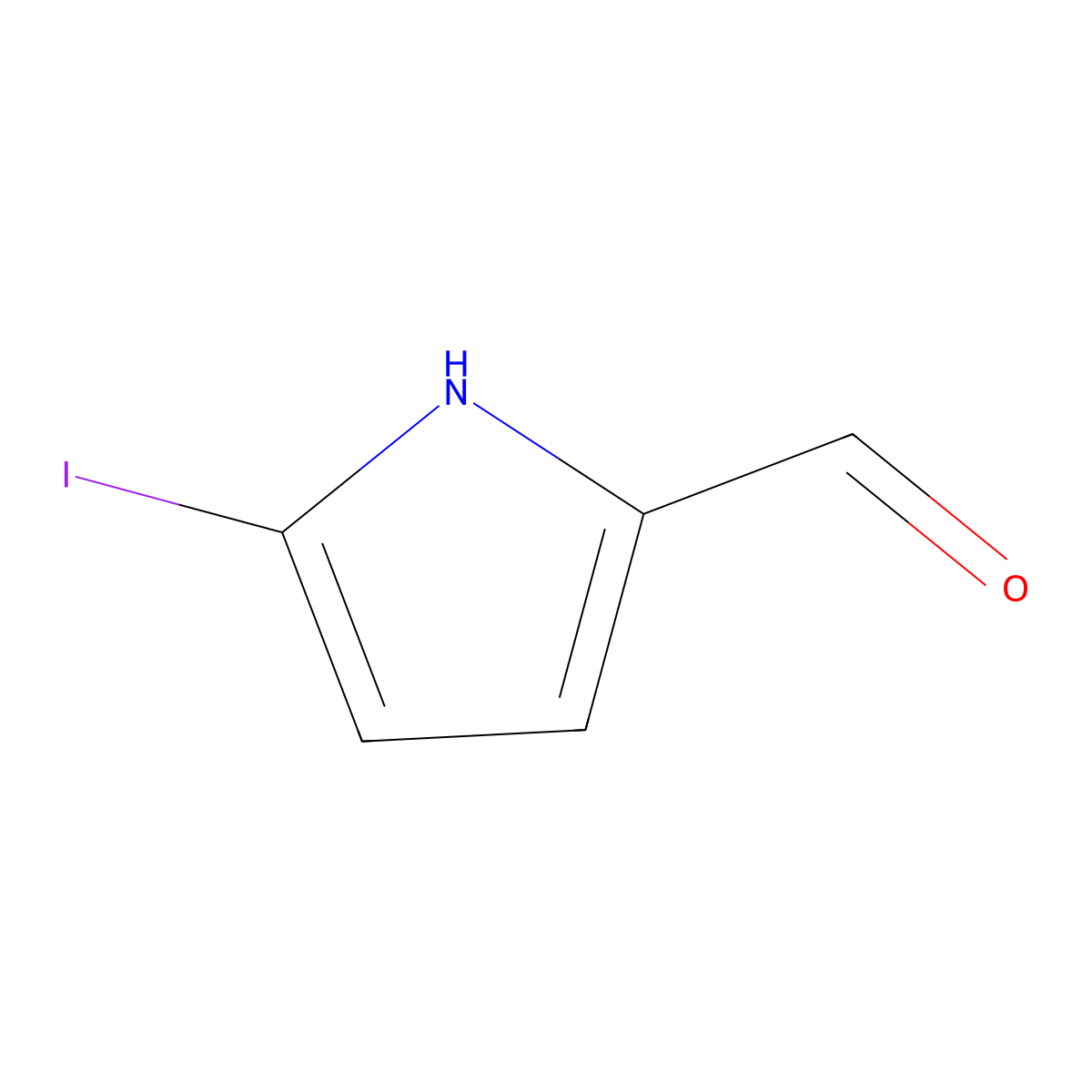 5-Iodo-1H-pyrrole-2-carbaldehyde molecular structure, CAS 40566-13-0