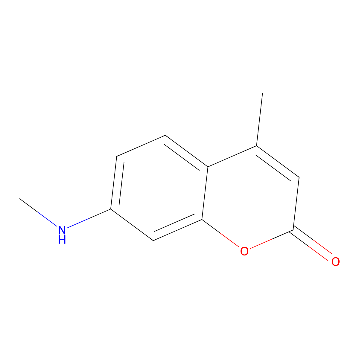 4-Methyl-7-(methylamino)-2H-1-benzopyran-2-one molecular structure, CAS 40568-08-9