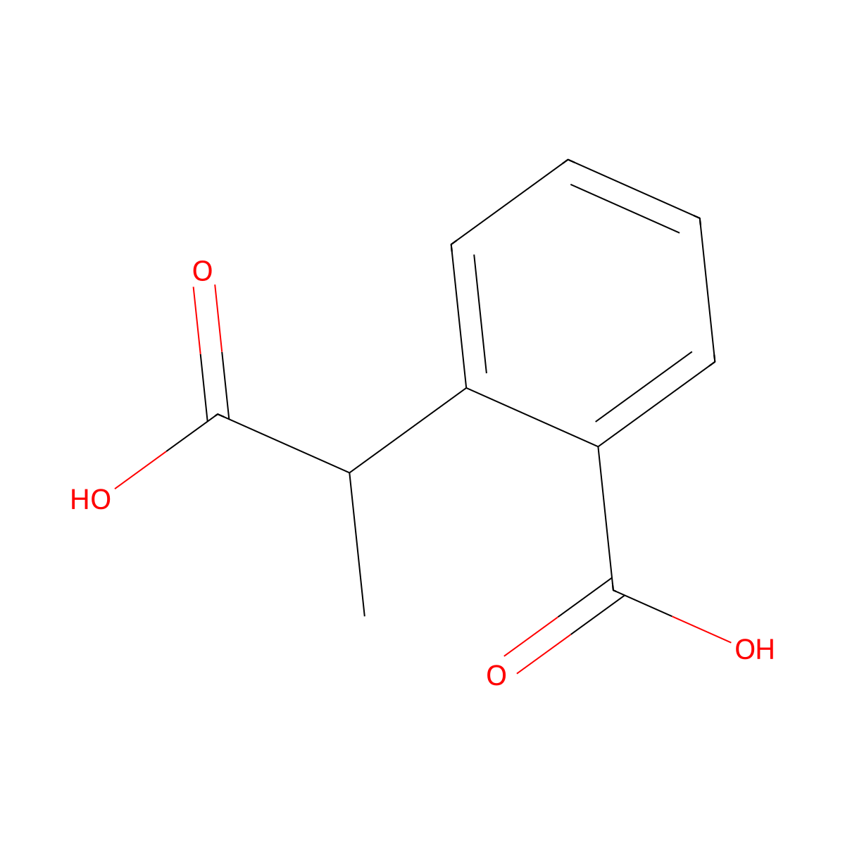2-(1-Carboxyethyl)benzoic acid molecular structure, CAS 40570-19-2