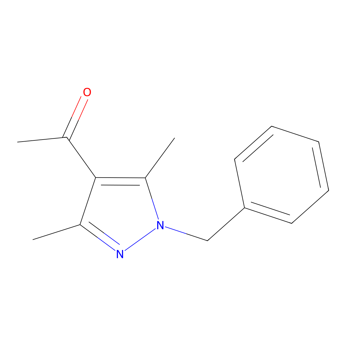 1-(1-Benzyl-3,5-dimethyl-1H-pyrazol-4-yl)ethanone molecular structure, CAS 40570-80-7