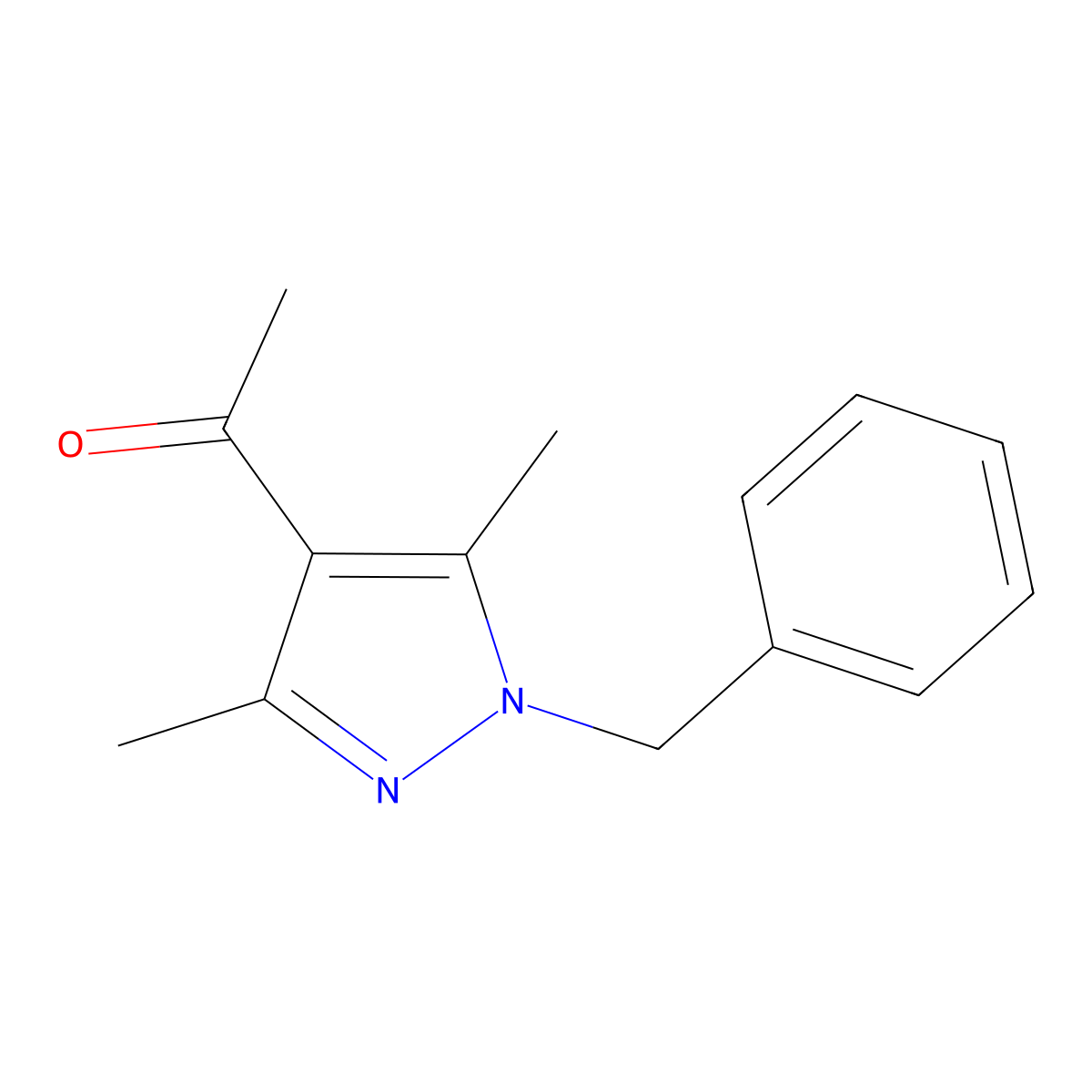 1-(1-Benzyl-3,5-dimethyl-1H-pyrazol-4-yl)ethanone molecular structure, CAS 40570-80-7