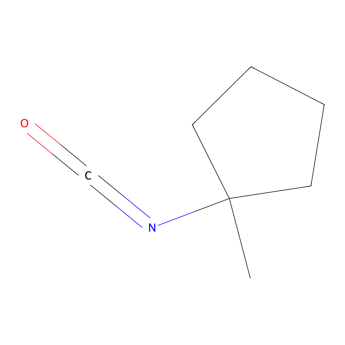 1-Isocyanato-1-methylcyclopentane molecular structure, CAS 40571-48-0
