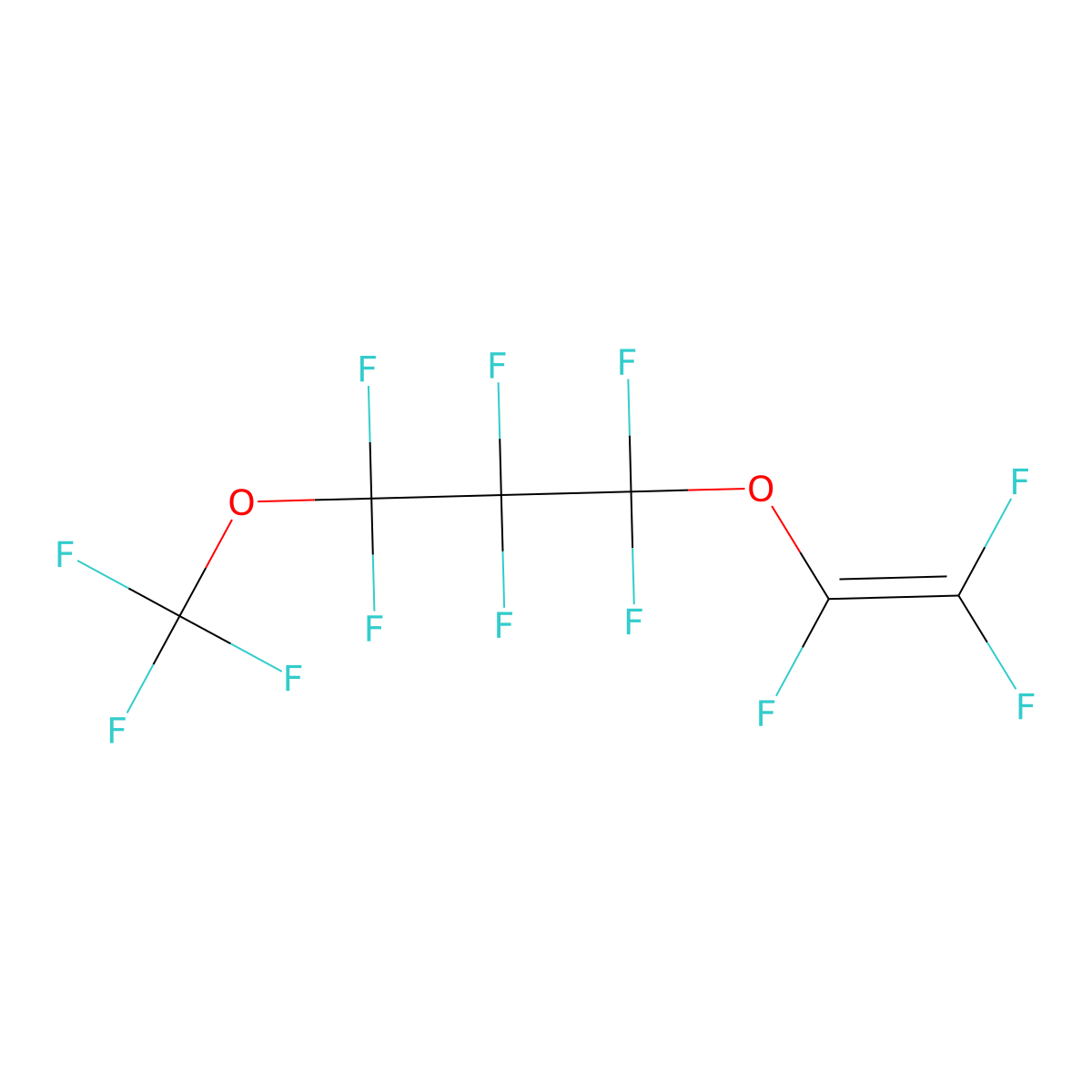 1,1,2,2,3,3-Hexafluoro-1-[(1,2,2-trifluoroethenyl)oxy]-3-(trifluoromethoxy)propane molecular structure, CAS 40573-09-9