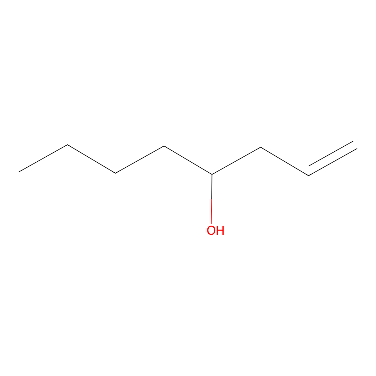 1-Octen-4-ol molecular structure, CAS 40575-42-6