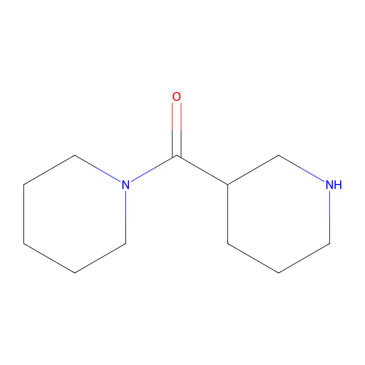 Ketone, piperidino 3-piperidyl molecular structure, CAS 40576-21-4
