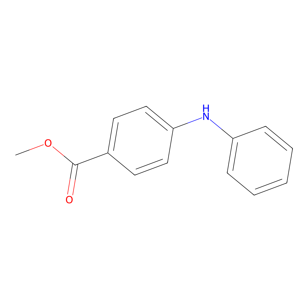 Methyl 4-anilinobenzoate molecular structure, CAS 4058-18-8