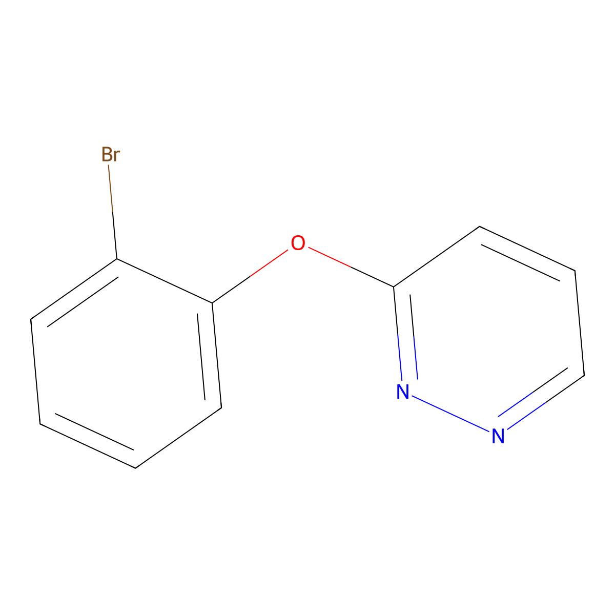 3-(2-Bromophenoxy)pyridazine molecular structure, CAS 40580-53-8