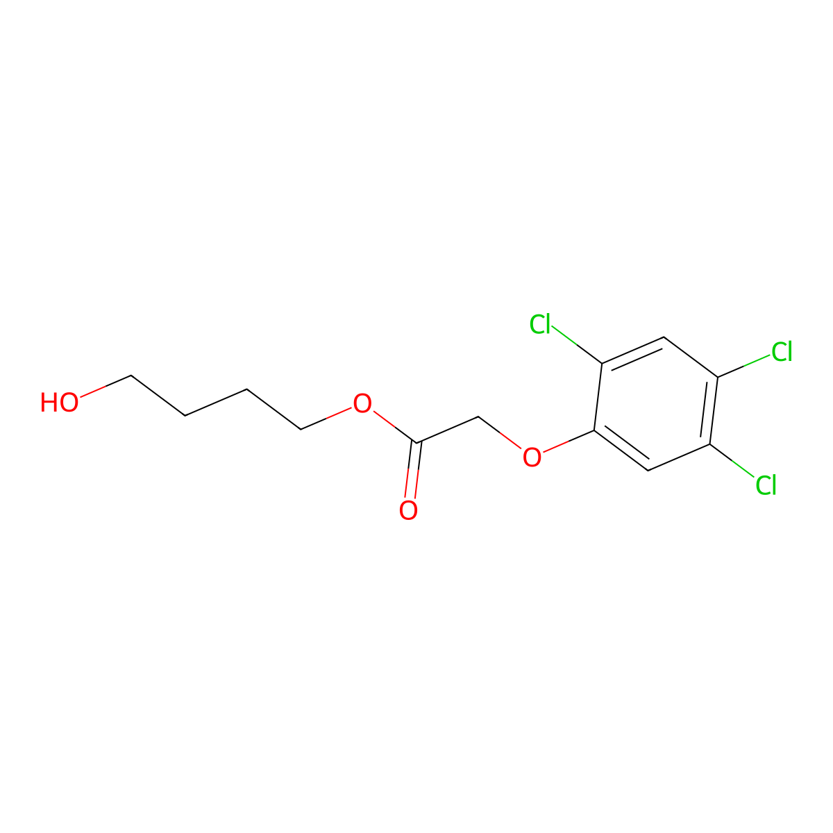 4-Hydroxybutyl (2,4,5-trichlorophenoxy)acetate molecular structure, CAS 40583-17-3